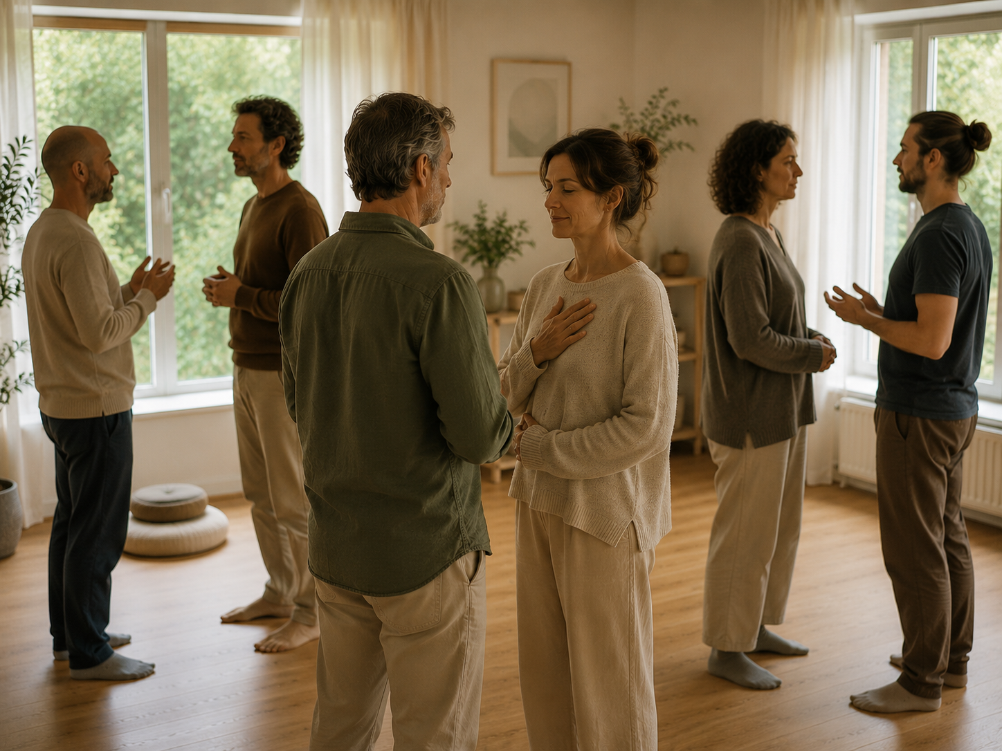 Participants en travail par deux lors d'un stage